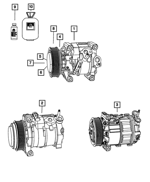 Air Conditioner Compressor and Mounting for 2011 Dodge Journey #0