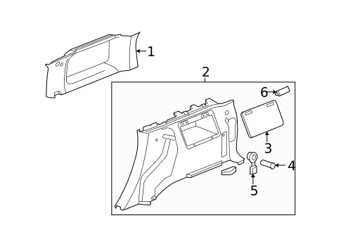 Interior Trim - Quarter Panels for 2010 Hummer H3 #0