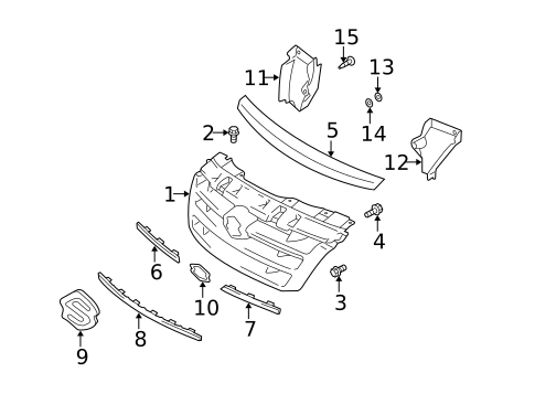 Grille & Components for 2004 Suzuki XL-7 #0
