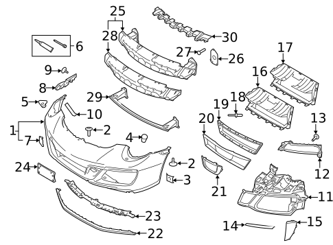 Bumper & Components - Front for 2019 Porsche 911 #0