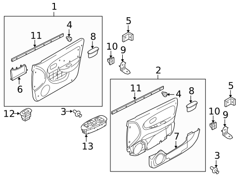 Front Door for 2003 Kia Spectra #0