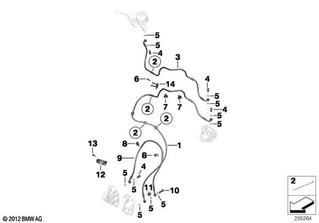 34328537727 - : Brake Line Group, Control Circuit, Front for BMW-Motorrad Image