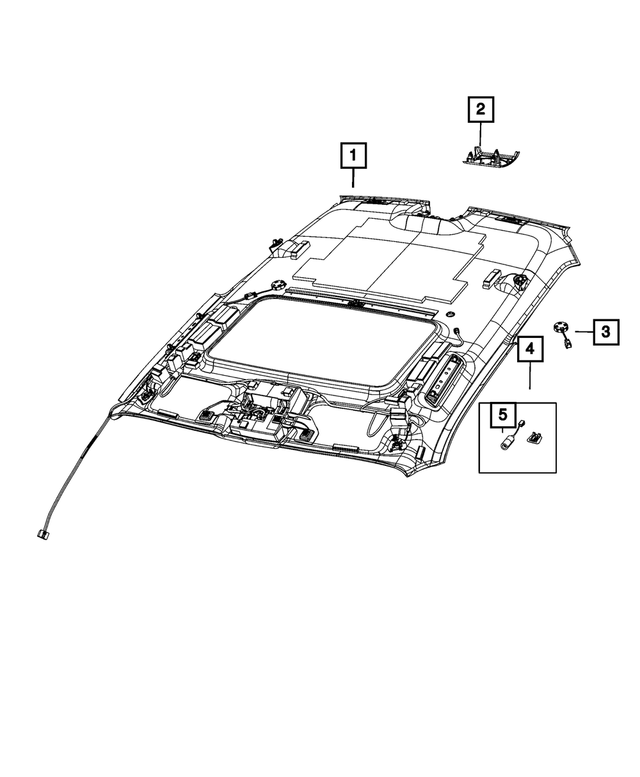 « 6TY14DX9AB –  : Garnissage Du Pavillon pour Mopar Image »