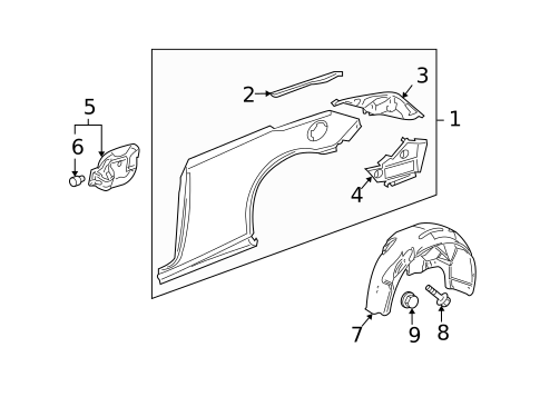 Inner Structure for 2009 Pontiac G6 #5