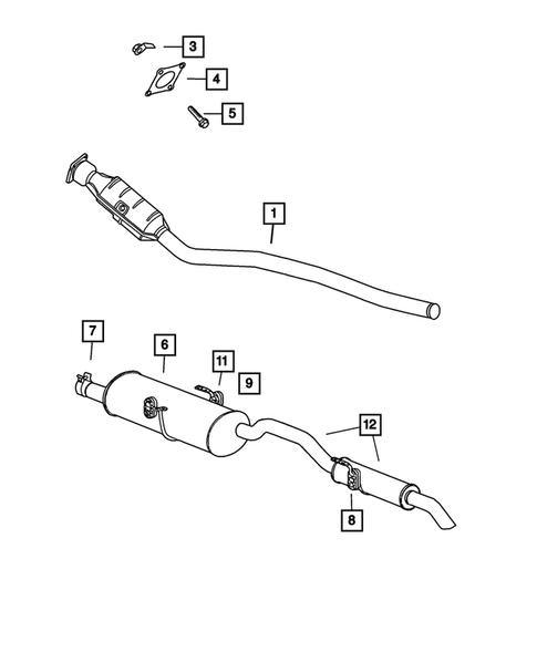 Exhaust System for 2006 Chrysler Town & Country #0