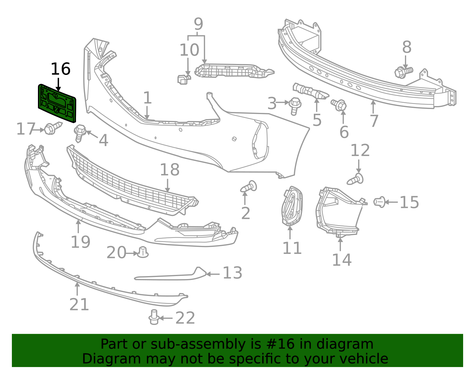 71180-TJB-A20 - 2022-2026 Acura RDX - License Plate Mount Base