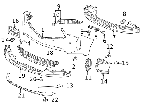 RDX純正樹脂パーツ Bumper & Components - Front for 2025 Acura RDX | OEM Parts Online