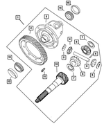 4800241AC - Automatic Transaxle 4 Speed: Transaxle Differential for Mopar Image image
