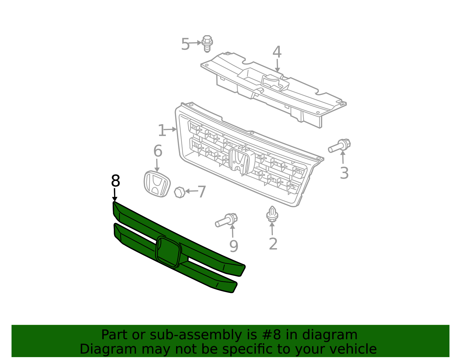 75120-SCV-A02ZA - Molding 2007-2008 Honda Element | OEM Honda Parts ...