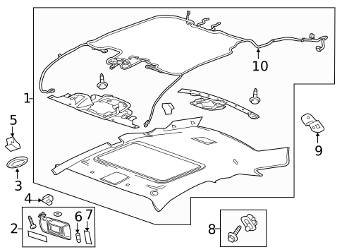 Interior Trim - Roof for 2014 Cadillac CTS #4