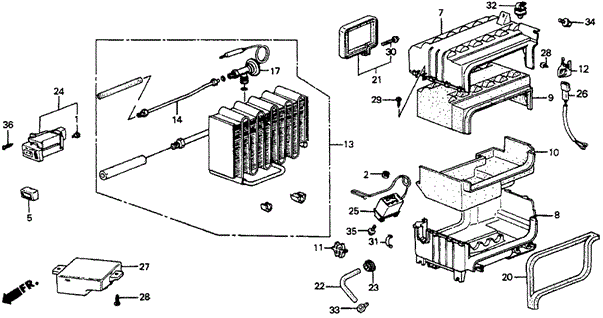 A/C Cooling Unit for 1987 Honda Accord #0