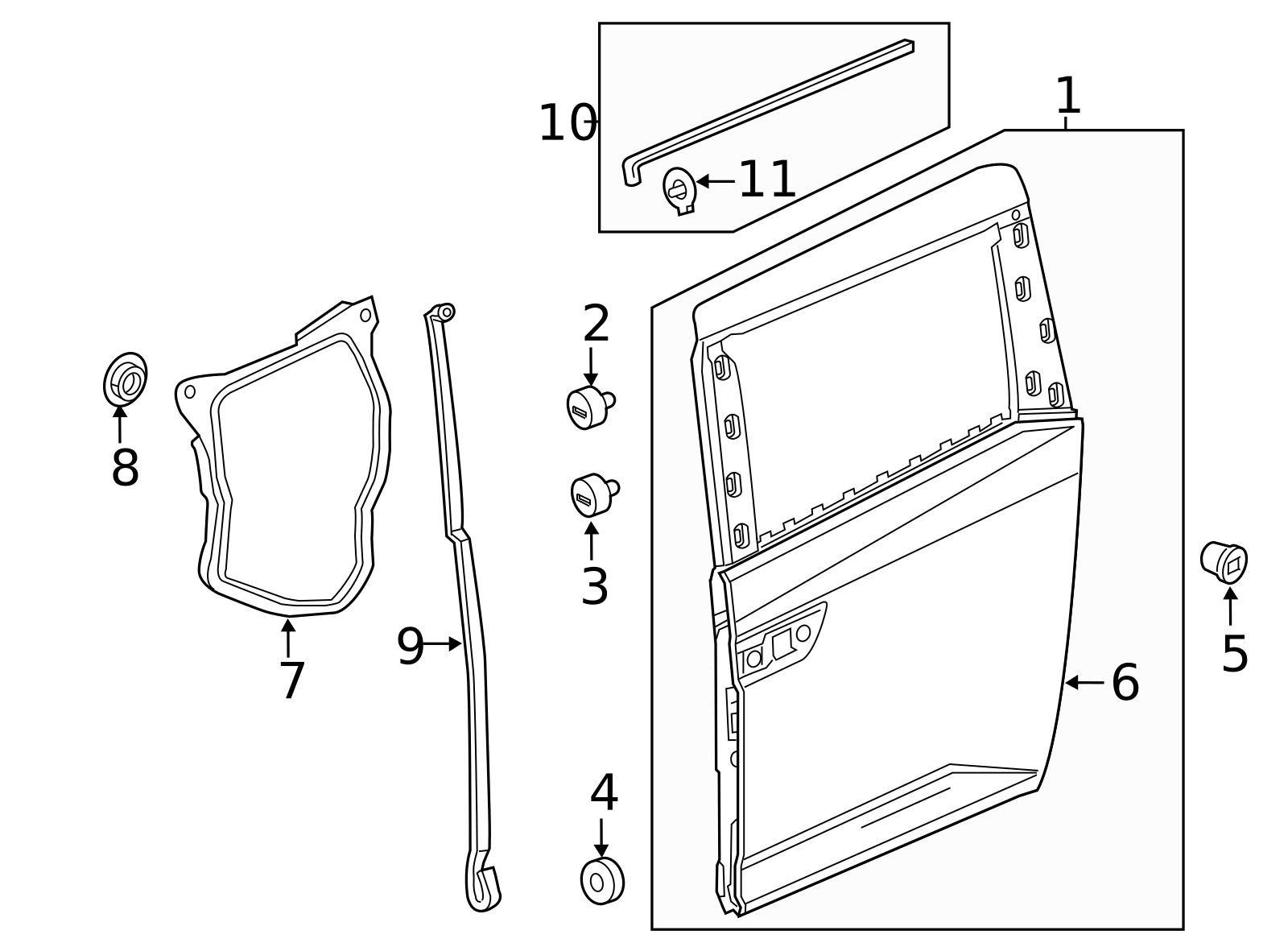 2011-2017 Honda Odyssey Sensor Assembly, L Auto Slide Door 72852-TK8 ...