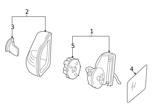 Outside Mirrors for 2001 Mercedes-Benz E55 AMG #0