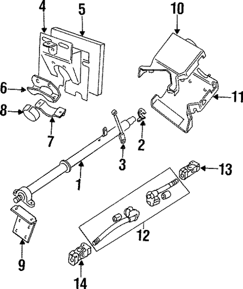 Steering Column Assembly for 1997 Land Rover Defender 90 #0