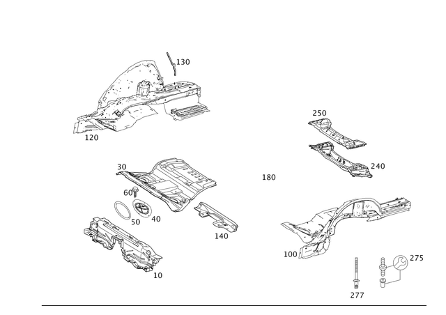 2039900036 - Substructure: Hexagon Head Screw for Mercedes-Benz Image image