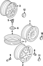 74654SM4A00 - : Wheel, Spare Bolt for Acura: TL Image