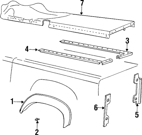 Exterior Trim - Rear Body for 1997 Land Rover Defender 90 #0