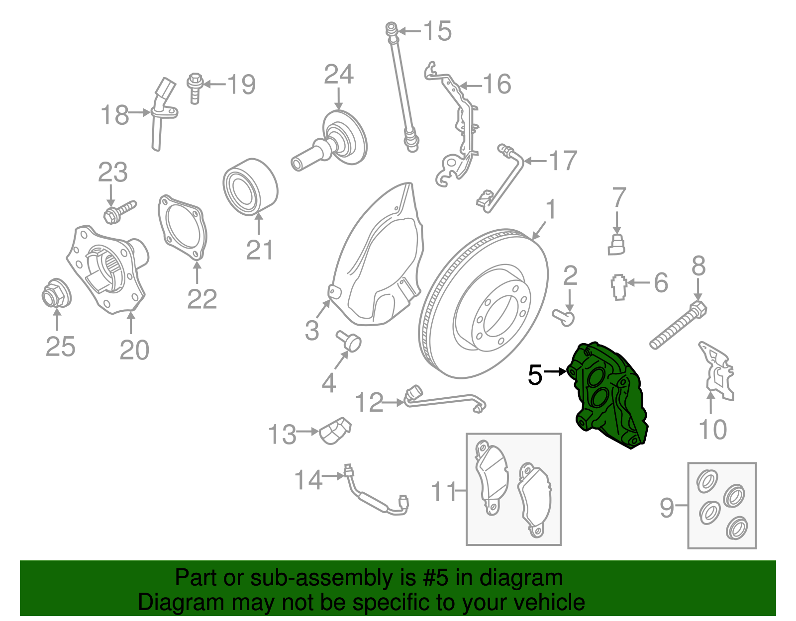 Caliper - Porsche (9P1-615-124-H)