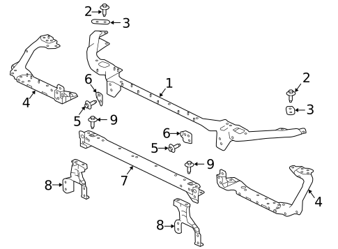 Radiator Support for 2017 Jaguar XE #0