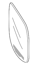 76204TG7A01 - Body: Mirror Glass for Honda: Passport, Pilot, Ridgeline Image
