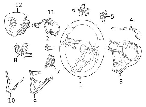 Steering Wheel & Trim for 2022 Honda Insight #0