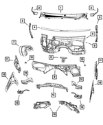 55112952AB - : Cowl Side Trim Panel, Right for Mopar Image