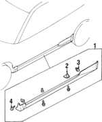 MR241681 - Body: Rocker Molding for Mitsubishi: Mirage Image