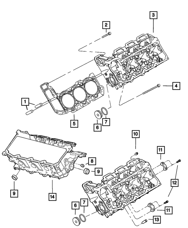 68236143AA - 3.7L Gas; Engine: Cylinder Head for Mopar Image image