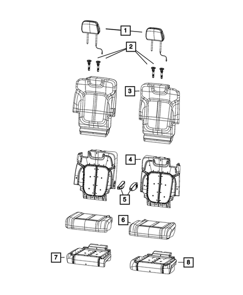 Rear Seats - Second Row for 2023 Jeep Grand Cherokee L #3