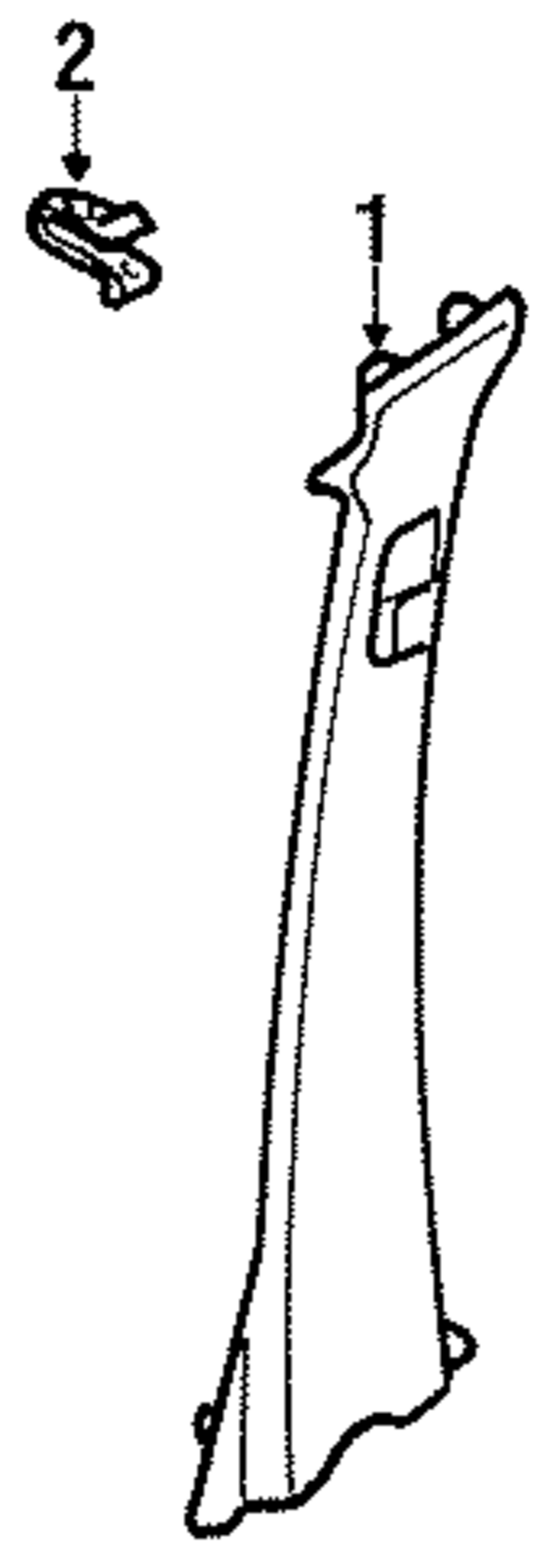 7691371U60 - Body: Center Pillar Trim for Infiniti Image