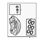 4N0615107AH - : Disc Brake Caliper for Audi: A6 Quattro, A8 Quattro, Q7, S6, S7 Sportback, S8, SQ7, SQ8 Image