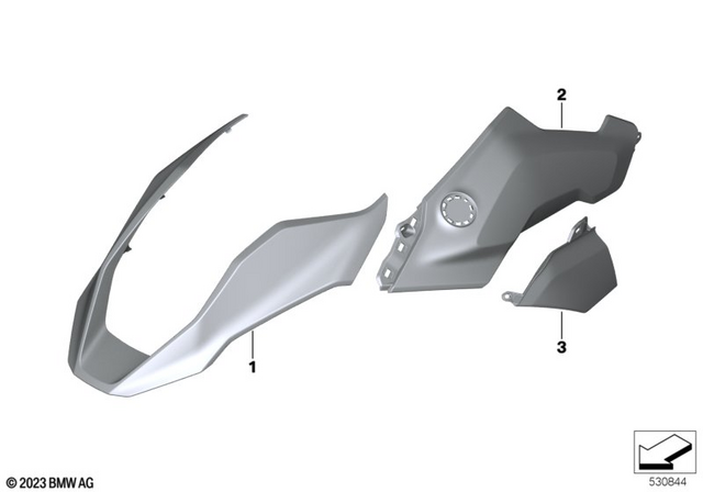 46635A79094 - : Cover For Intake Silencer Right - Nachtschwarz for BMW-Motorrad Image