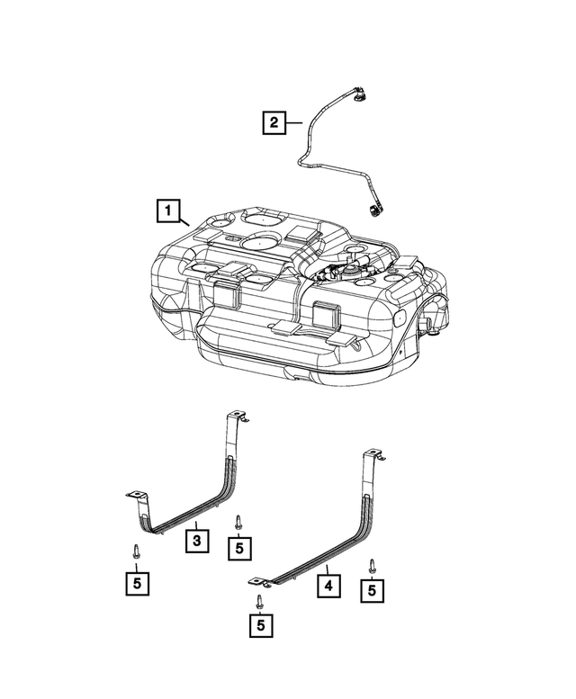 « 68455206AA –  : Réservoir à Carburant Sangle pour Mopar Image »