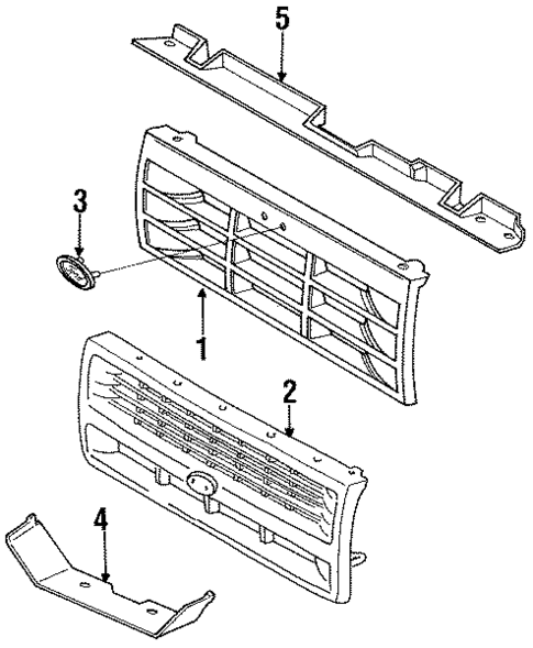 Grille & Components for 1992 Ford Explorer #0