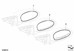 51167144309 - Vehicle Trim: Mirror Glas Heated Plane Left for BMW: 323i, 325i, 325xi, 328i, 328xi, 330i, 330xi, 335i, 335xi Image image