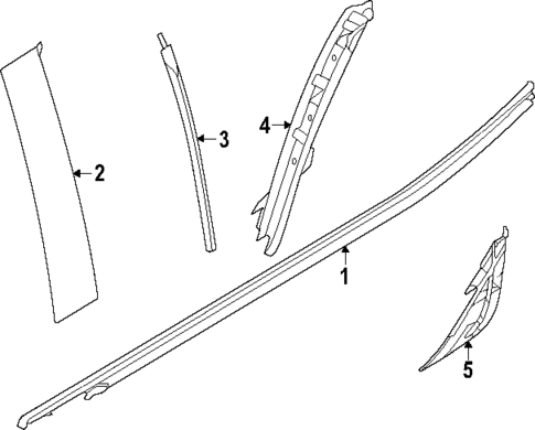 Exterior Trim - Rear Door for 2025 Ford Ranger #0