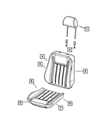 1AN481J3AA - Interior Trim: Headrest Sleeve for Mopar Image
