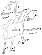 25640133 - Body: Door Glass for Buick: LeSabre | Oldsmobile: 88, LSS, Regency Image