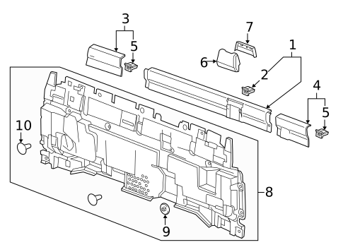 Interior Trim - Cab for 2016 GMC Sierra 2500 HD #8