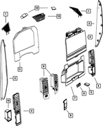 1NL95HL1AA - Interior Trim: Speaker Grille, Right for Mopar Image