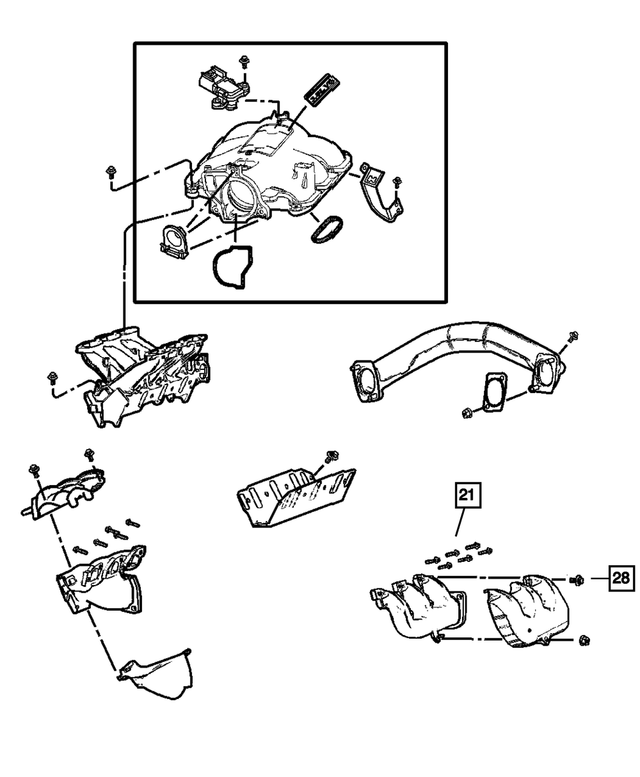 4648958AA - : Intake Manifold, Lower for Mopar Image