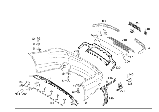 2308852525 - Attachment Parts: Trim for Mercedes-Benz: SL500, SL55 AMG, SL550, SL600 Image image