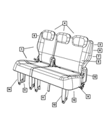 1NJ021D5AA - : Rear Seat Cushion Cover And Pad, Right for Mopar Image