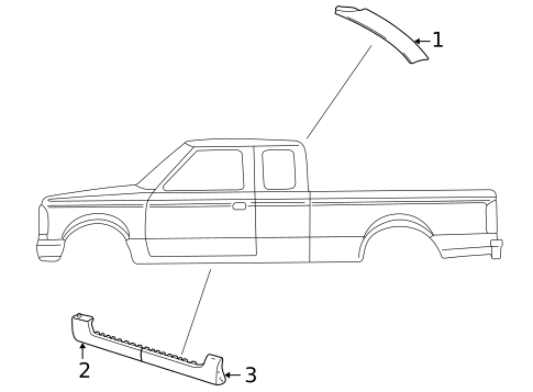 Exterior Trim - Cab for 2005 Ford Explorer Sport Trac #0
