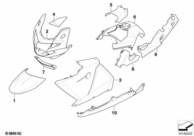 46637687926 - : Engine Spoiler Right for BMW-Motorrad Image