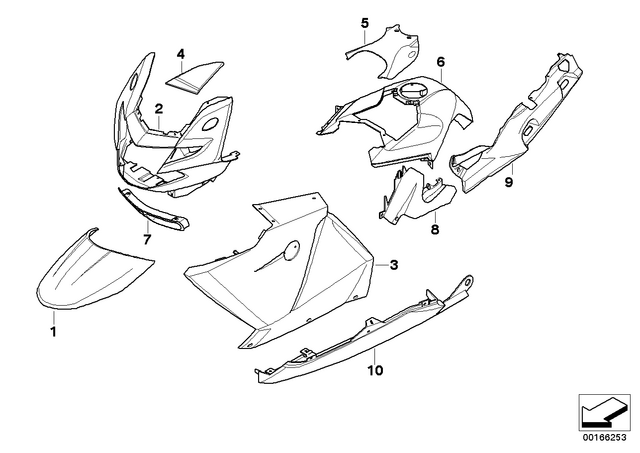 46637687926 - : Engine Spoiler Right for BMW-Motorrad Image