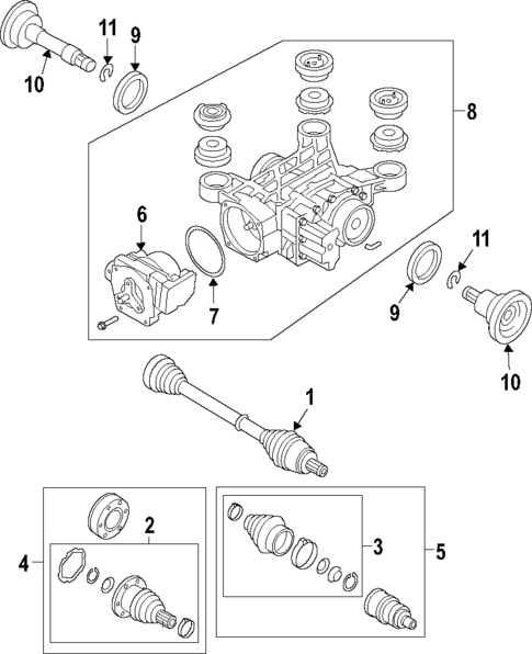 Axle Shafts & Joints for 2023 Volkswagen Atlas #0
