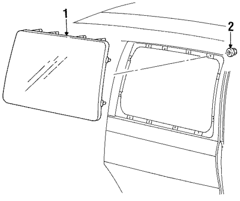 Glass - Side Door for 1995 Ford Windstar #0