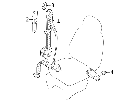 Seat Belt for 2020 Kia Sedona #3
