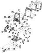 5PN48HL1AA - Interior Trim: Front Seat Back Panel for Dodge: Durango | Jeep: Grand Cherokee, Grand Cherokee WK Image